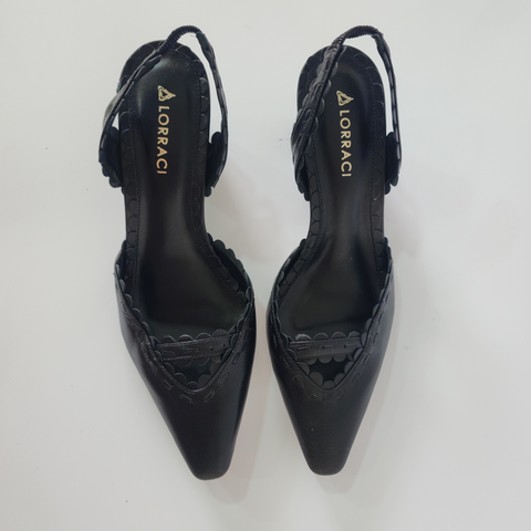 Carmela Nude, tacón bajo delicado con forma estilizada