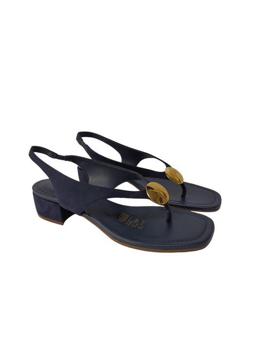 Sandalia azul gamuza/aplique dorado Arezzo