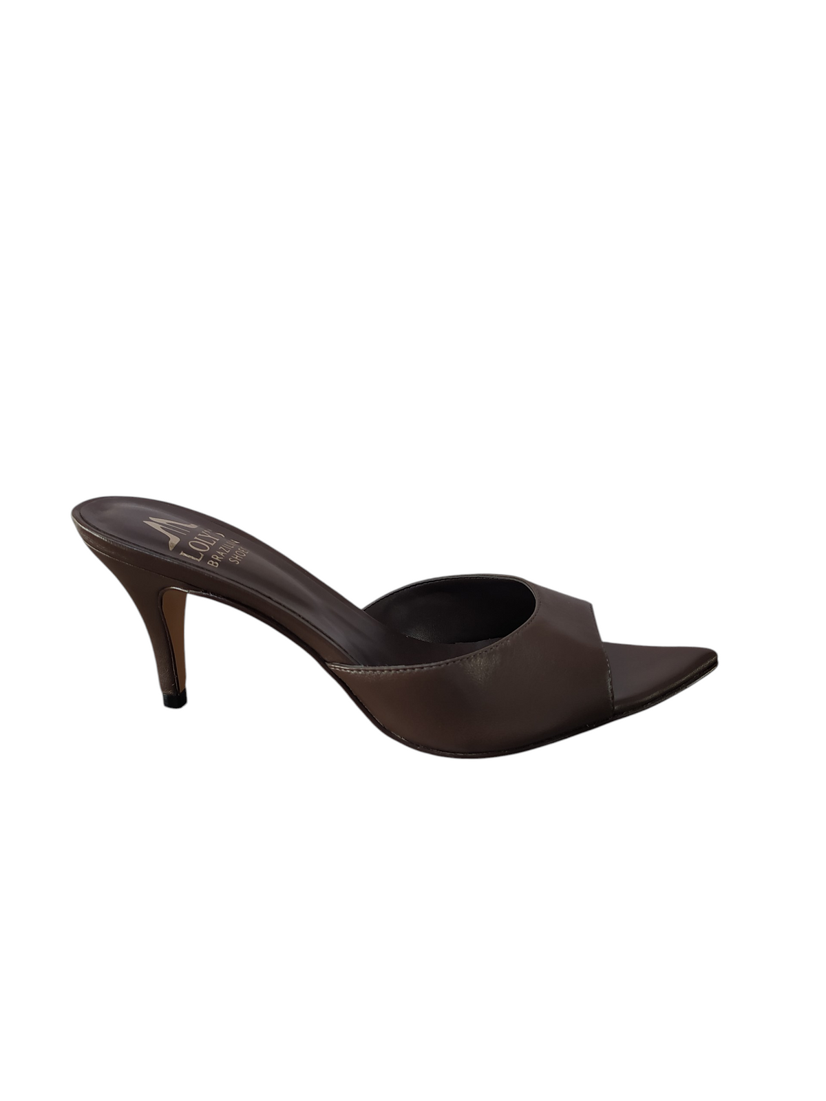 Sandalia chocolate sueco taco fino medio Lolys