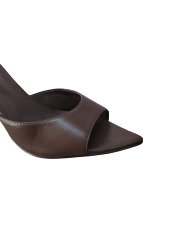 Sandalia chocolate sueco taco fino medio Lolys