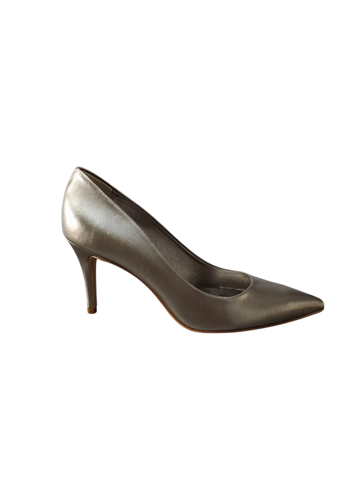 Stiletto básico plata vieja taco fino alto Lolys