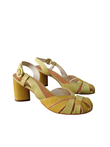 Zapato lima destalonado taco corazón medio Lolys